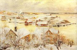 Albert Edelfelt December Day oil painting picture